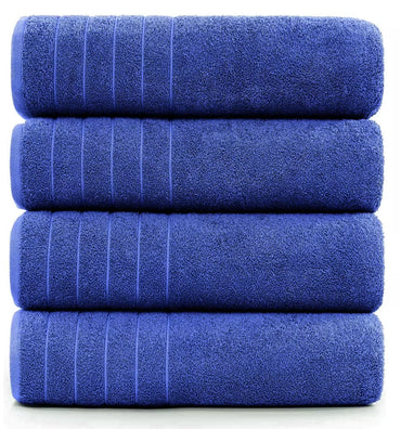 Machine washable cotton bath sheet displayed with washing instructions